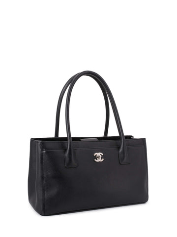 CHANEL Caviar Leather Small Cerf Shopper Bag Black-designer resale