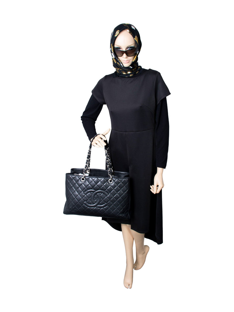 CHANEL Caviar Quilted Grand Shopping XL Bag Black-designer resale