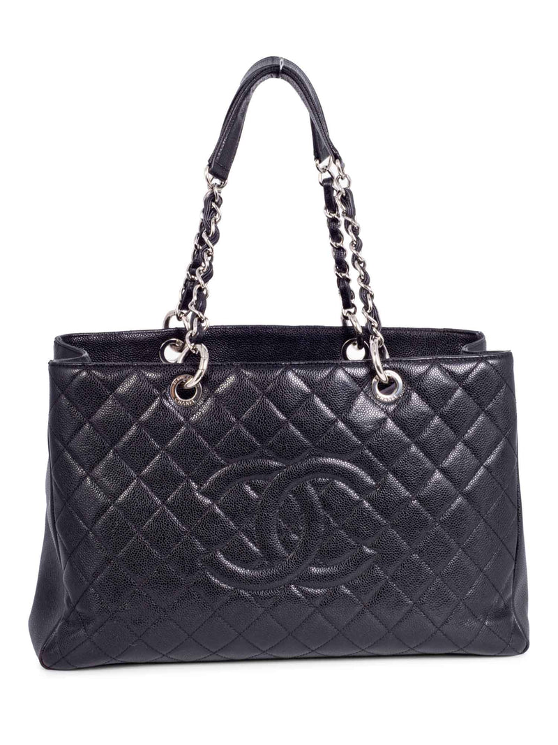 CHANEL Caviar Quilted Grand Shopping XL Bag Black-designer resale