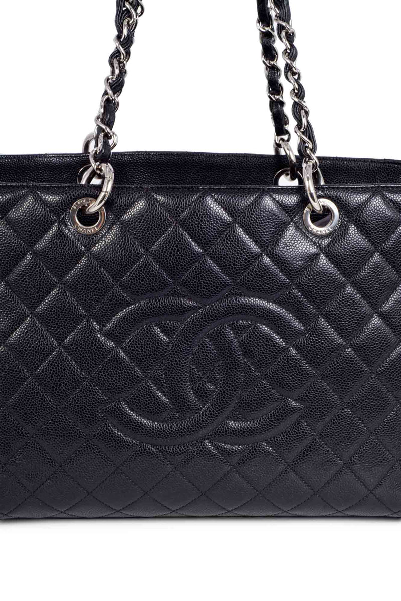 CHANEL Caviar Quilted Grand Shopping XL Bag Black-designer resale