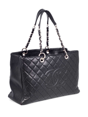 CHANEL Caviar Quilted Grand Shopping XL Bag Black-designer resale