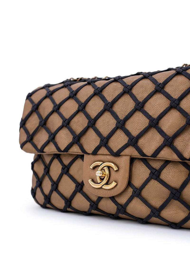 CHANEL Caviar Quilted Jumbo Single Flap Gold-designer resale