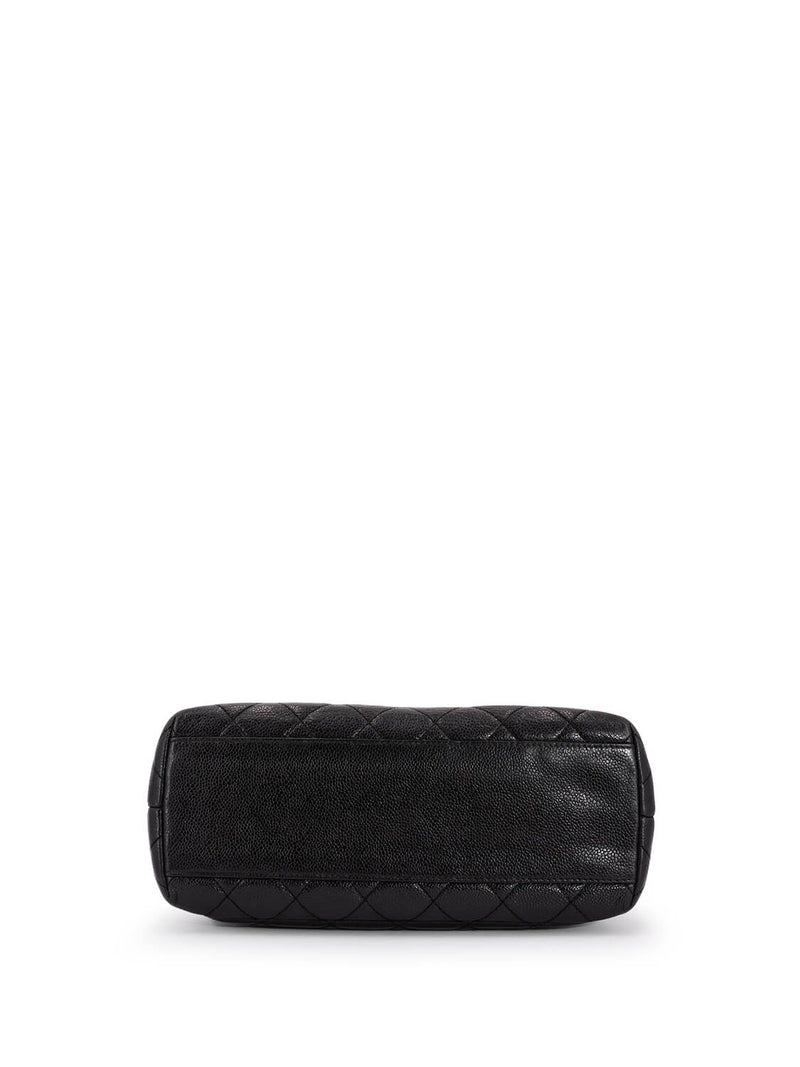 CHANEL Caviar Quilted Large Coco Handle Flap Bag Black-designer resale