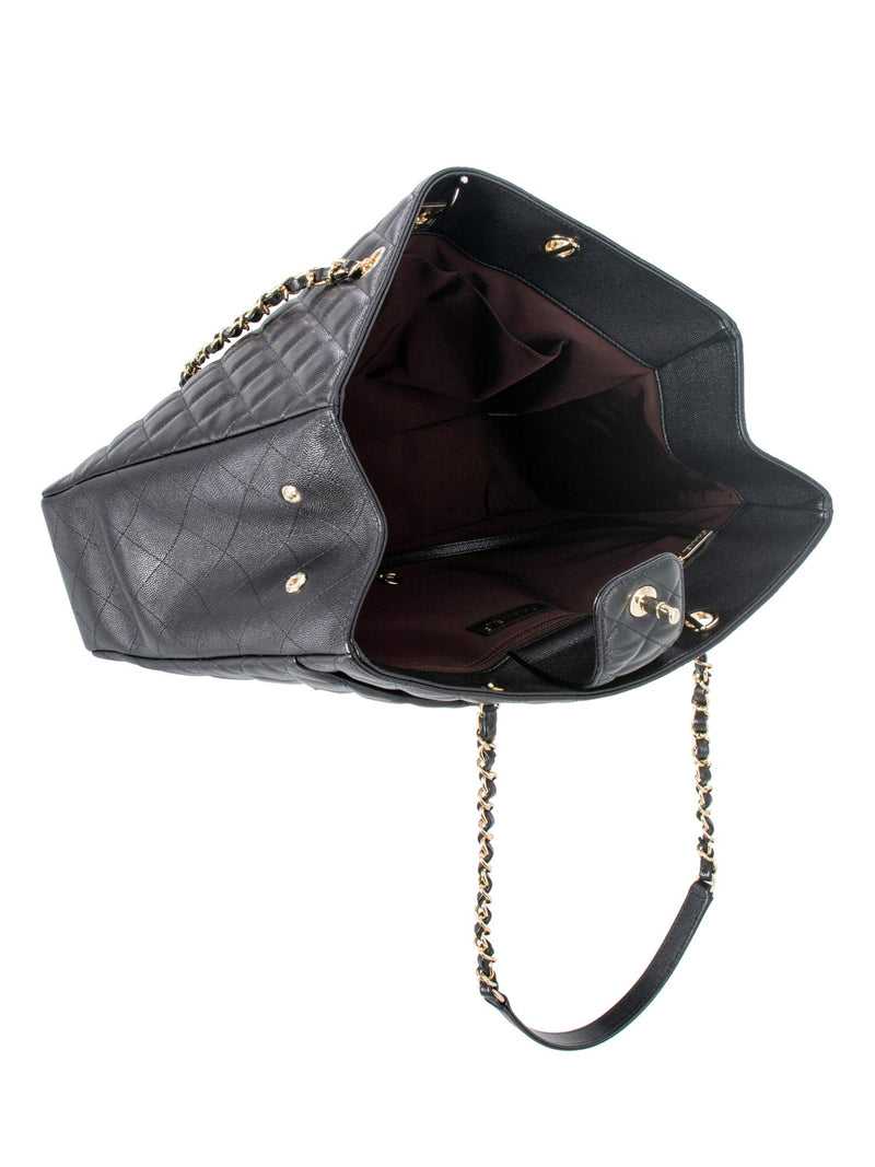 CHANEL Caviar Quilted Large Shopping Tote Black-designer resale