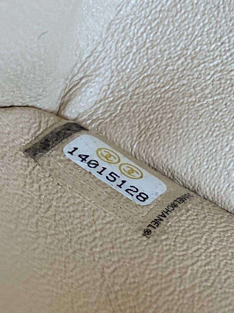 CHANEL Caviar Quilted Medium Double Flap Bag Beige-designer resale