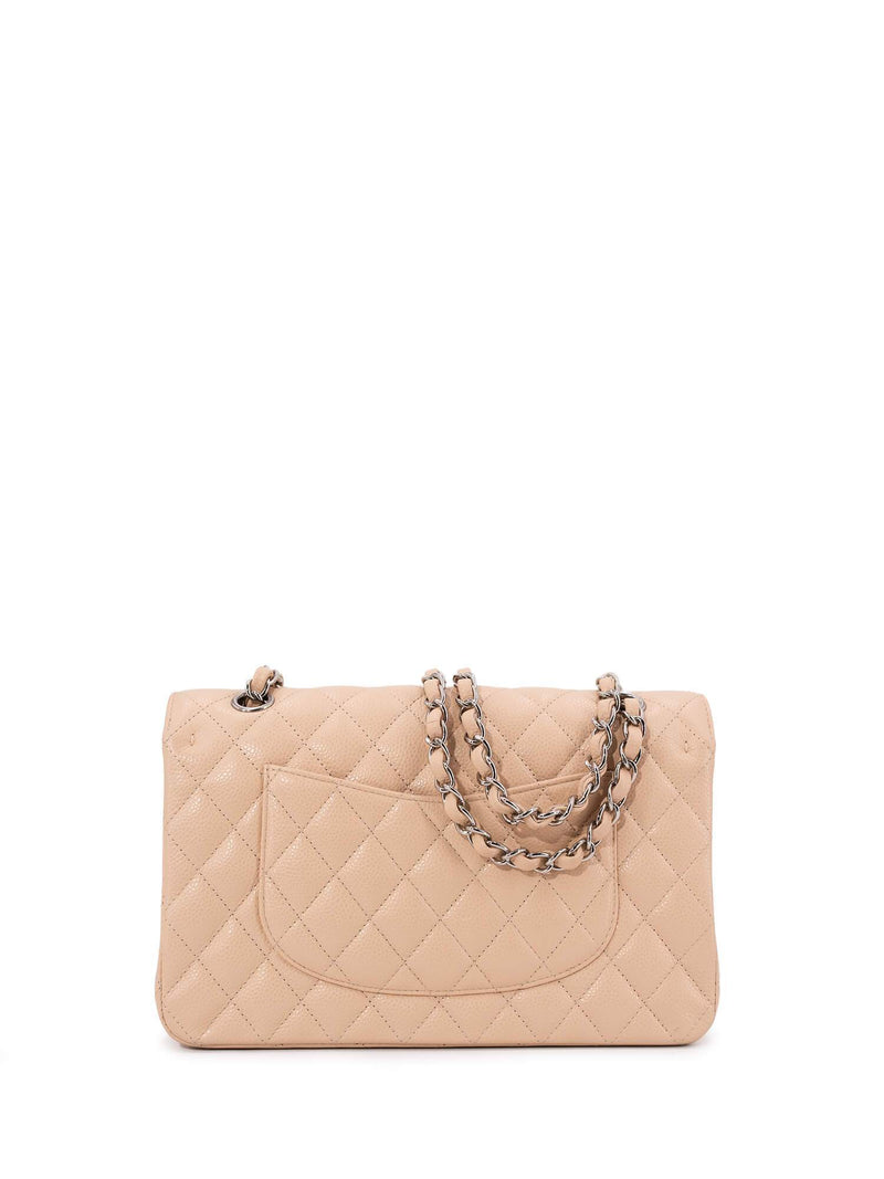 Chanel Beige Quilted Leather Medium Classic Double Flap Bag Chanel