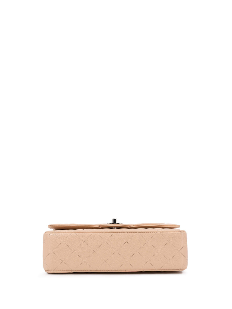 CHANEL Caviar Quilted Medium Double Flap Bag Beige-designer resale