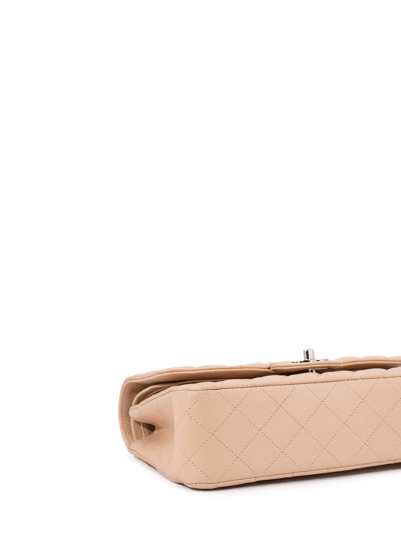 CHANEL Caviar Quilted Medium Double Flap Bag Beige-designer resale
