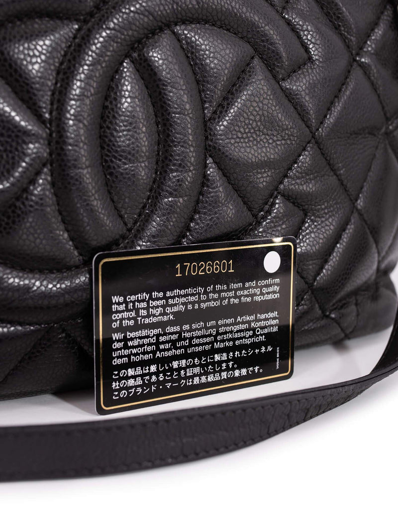 CHANEL Caviar Quilted Timeless Soft Shopper Bag Black