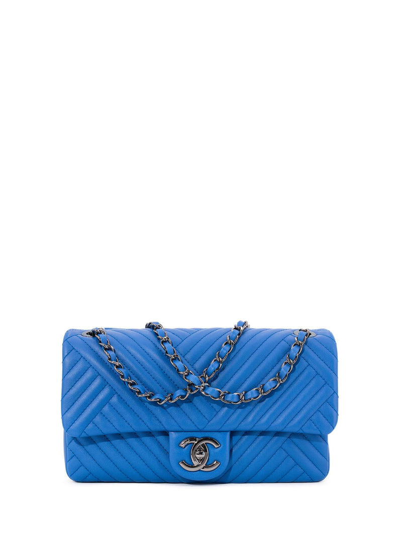 Chanel Wallet on Chain Quilted Caviar Ruthenium Blue - US