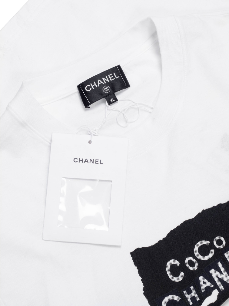 Chanel V-neck Cc Logos Button Long Sleeve Tops Shirt Black in Blue