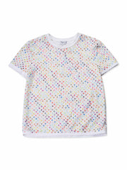 シャネル ドット CHANEL Cotton Sequin CC Logo Top White