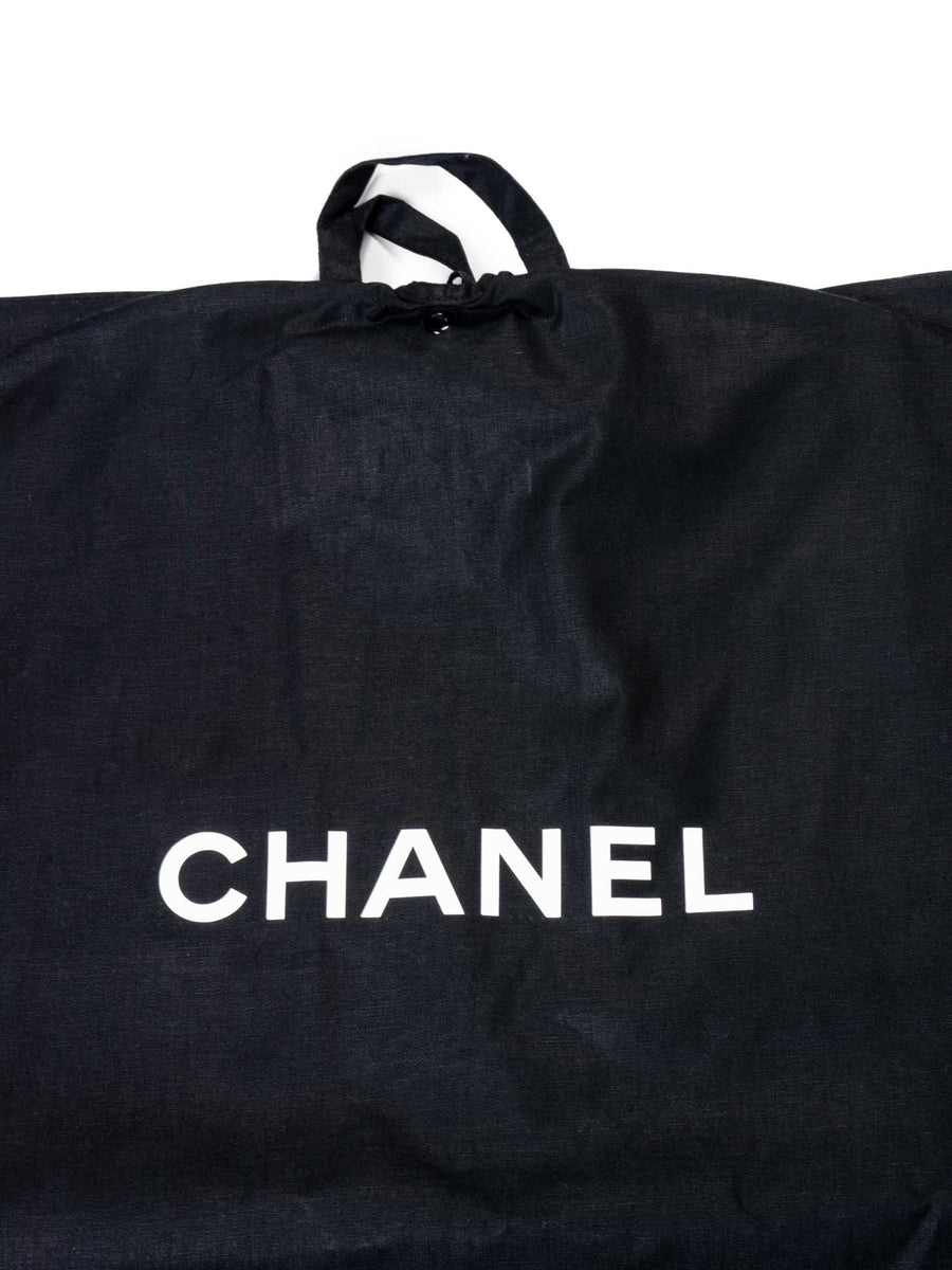 CHANEL Extra Long Canvas Garment Cover Bag Black