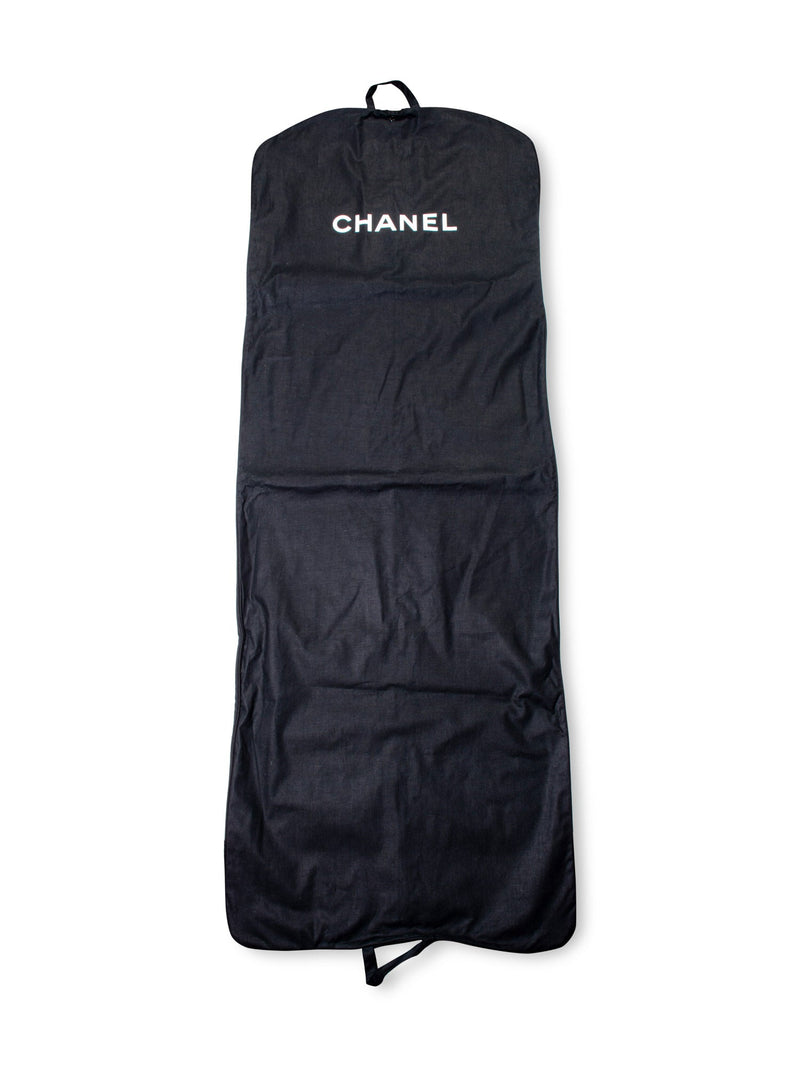 CHANEL Extra Long Canvas Garment Cover Bag Black-designer resale