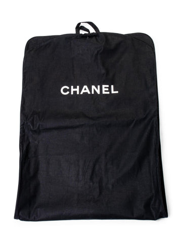 CHANEL Extra Long Canvas Garment Cover Bag Black-designer resale