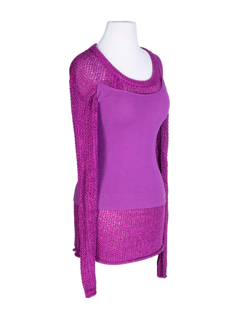CHANEL Knit Sweater Tunic Set Purple-designer resale