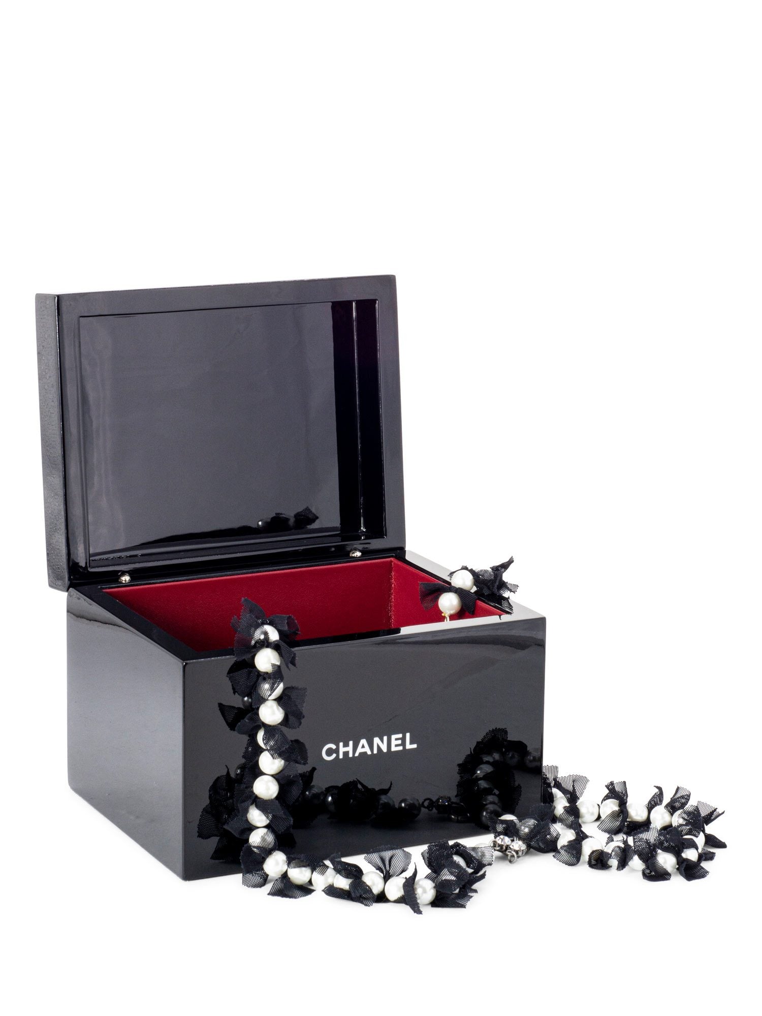 CHANEL Lacquered Beauty Jewelry Box Black-designer resale