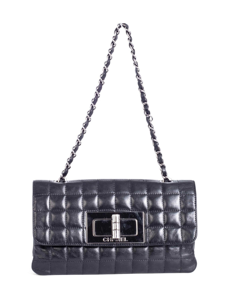 CHANEL Lambskin Leather Square Quilted Reissue Flap Bag Black-designer resale