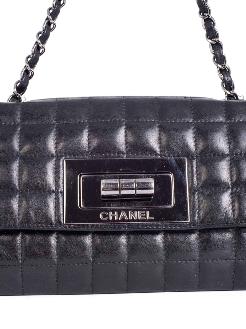 CHANEL Lambskin Leather Square Quilted Reissue Flap Bag Black-designer resale