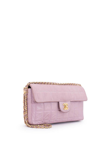 CHANEL Lambskin Quilted Medium Flap Bag Pink-designer resale