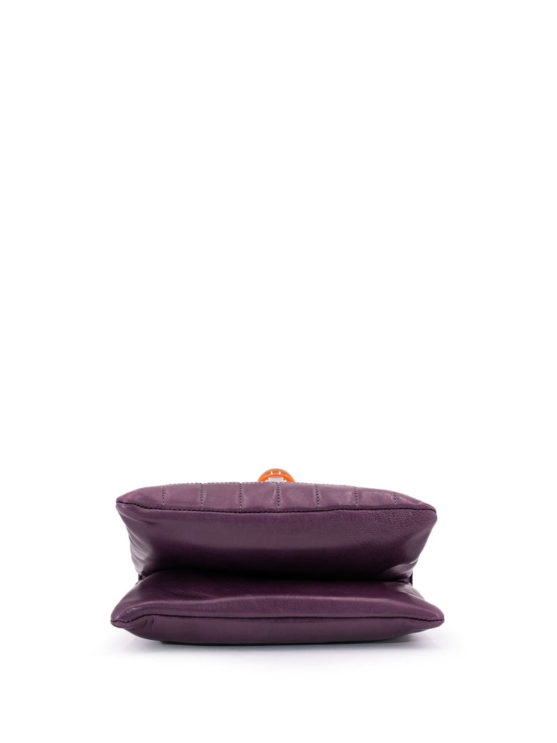 CHANEL Lambskin Quilted Mini Flap Bag Purple-designer resale