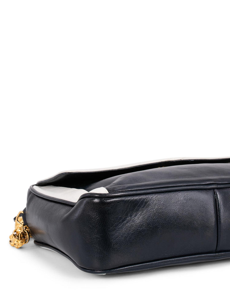 CHANEL Shoulder Bag Light Blue Leather Stitched CC Logo Tassel Gold Chain  Strap