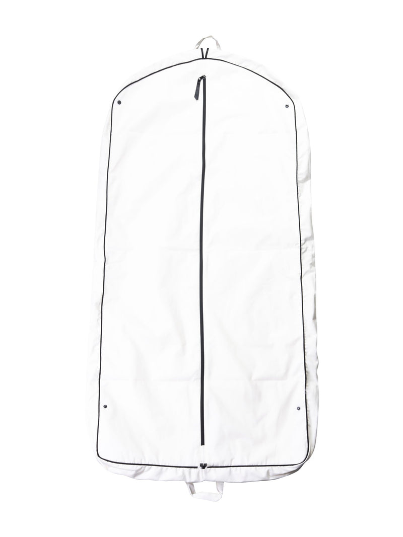 CHANEL Logo Canvas Garment Bag White Black-designer resale