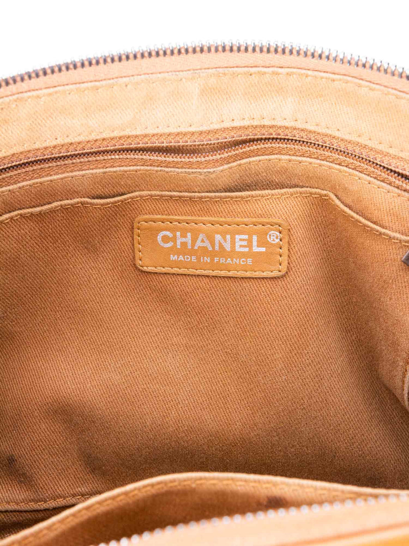 CHANEL Quilted Caviar CC Top Handle Bag Brown-designer resale