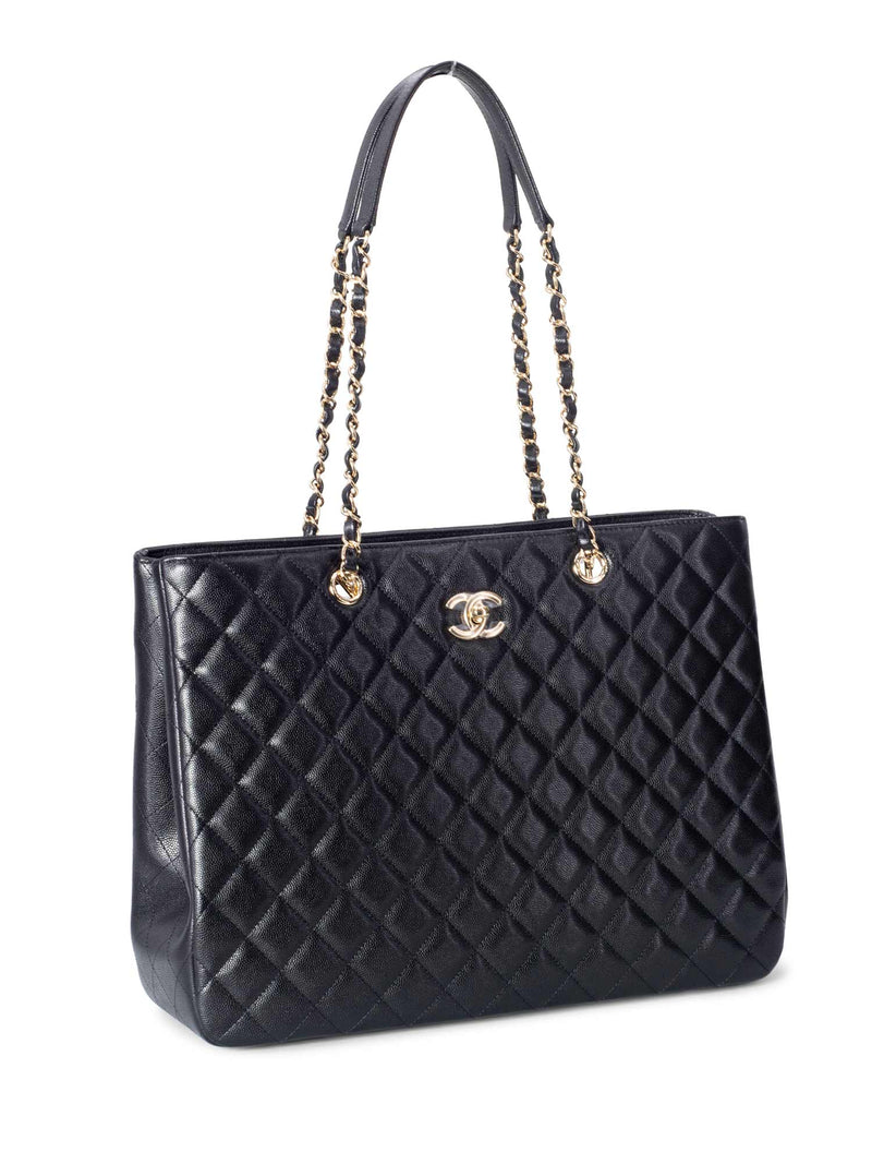 Chanel Timeless Zip Large Black Caviar Vintage Leather Tote, circa 1994