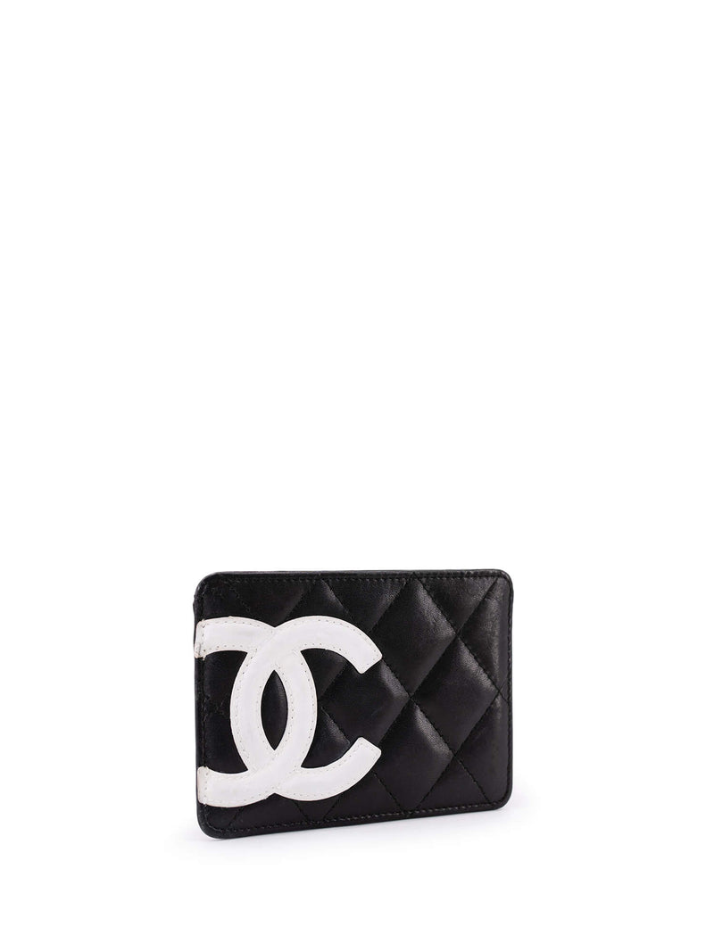 chanel quilted card holder