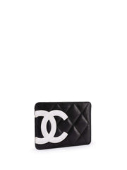 Chanel Calfskin Quilted Cambon Yen Wallet Black