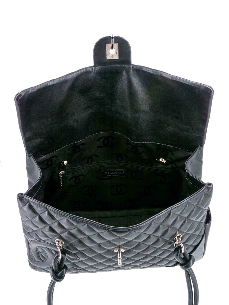 CHANEL Quilted Leather CC Flap Maxi Bag Black-designer resale