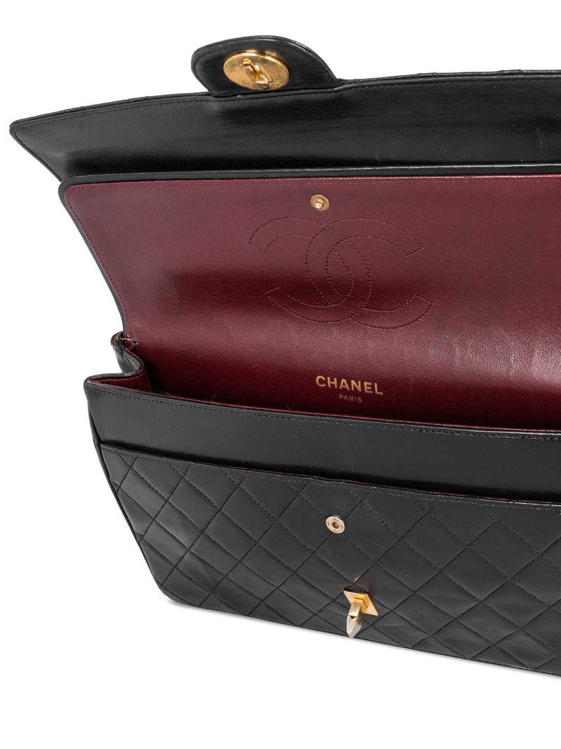 classic chanel medium flap bag black