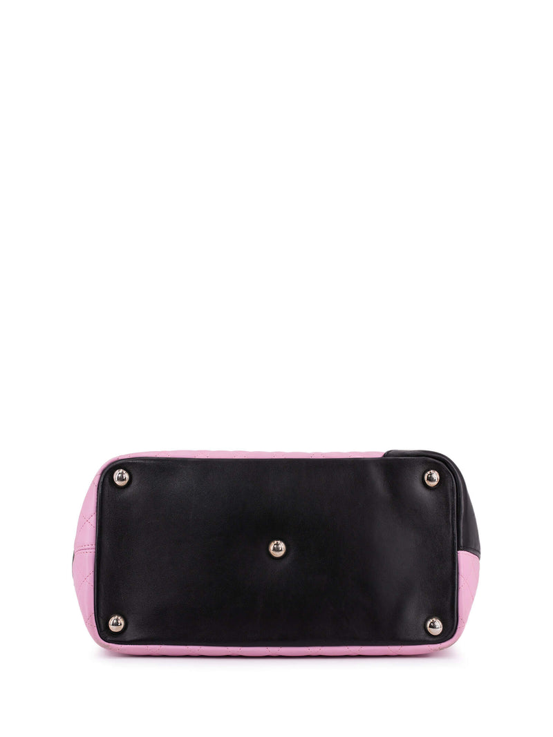 CHANEL Quilted Leather Cambon Bag Pink-designer resale