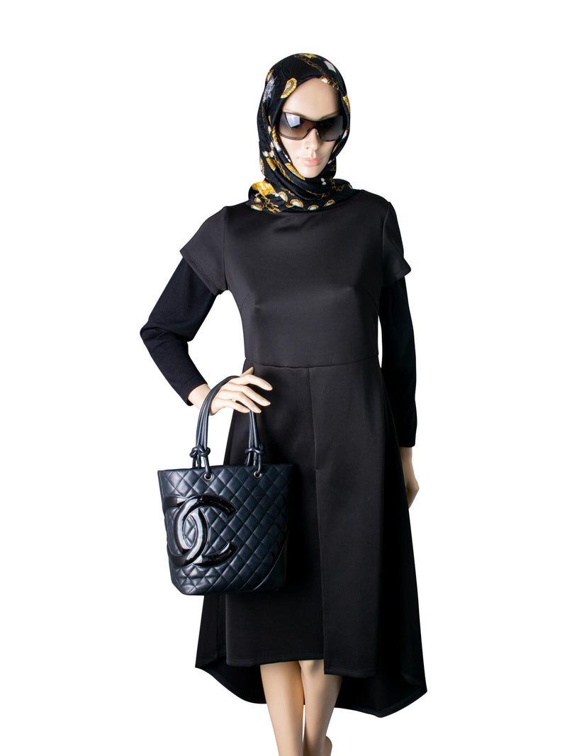 CHANEL Quilted Leather Cambon Bucket Bag Black-designer resale
