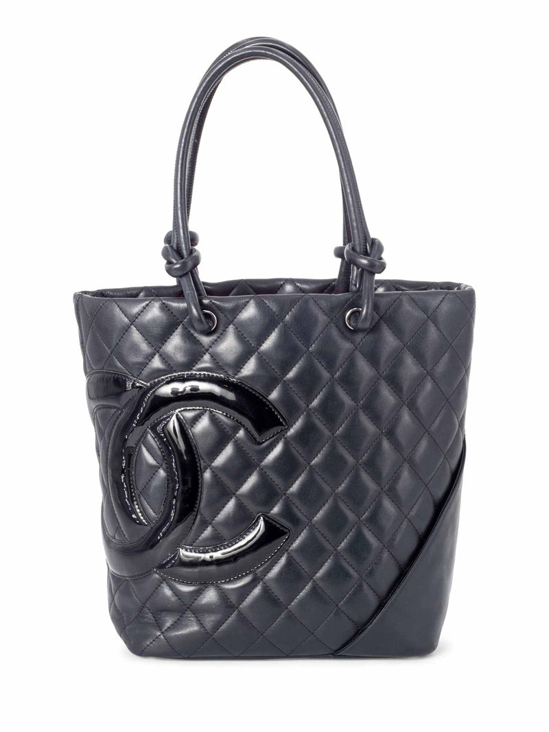 Chanel Pink/Black Quilted Leather Small Ligne Cambon Bucket Tote Chanel