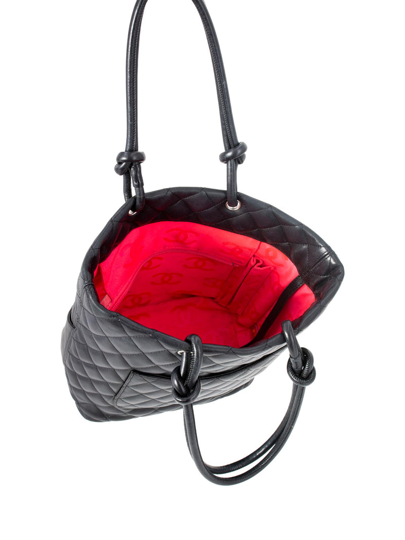 CHANEL Quilted Leather Cambon Bucket Bag Black-designer resale