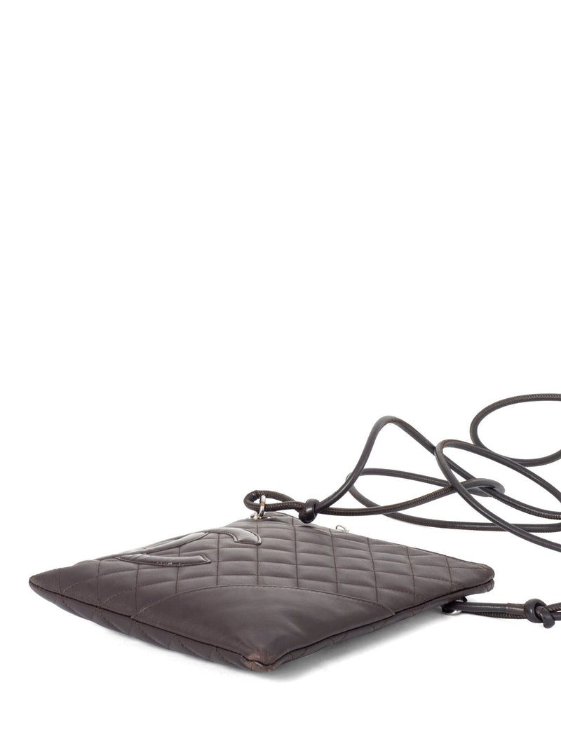 CHANEL Quilted Leather Cambon Messenger Bag Brown-designer resale