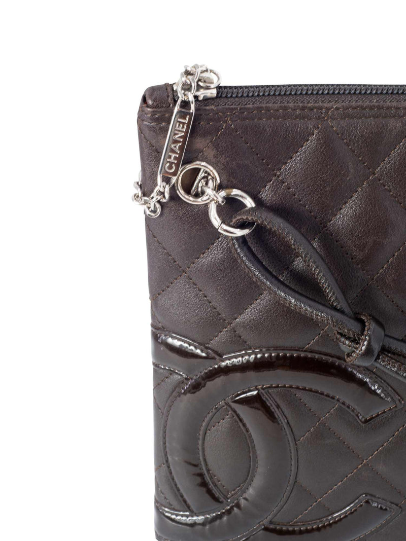 CHANEL Quilted Leather Cambon Messenger Bag Brown-designer resale