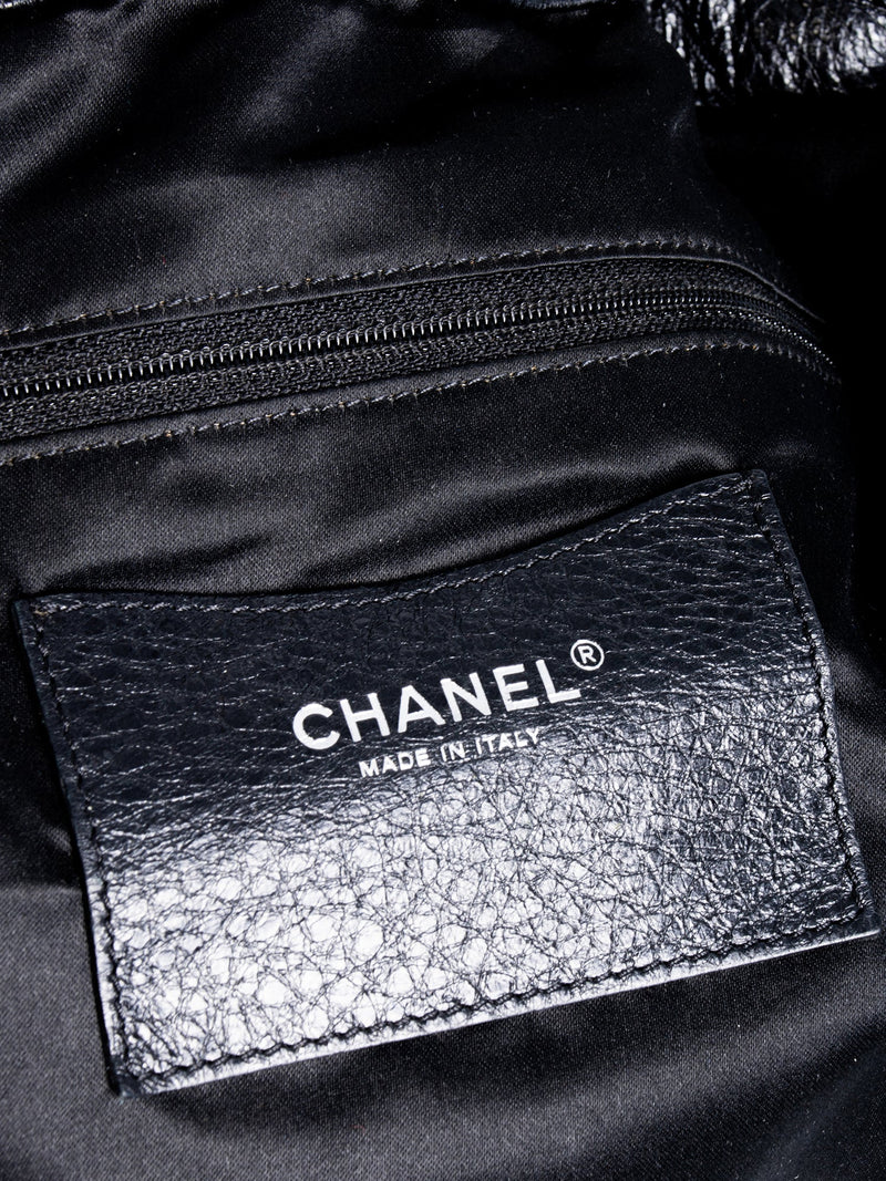 CHANEL Quilted Leather Drawstring Large Bucket Bag Black-designer resale