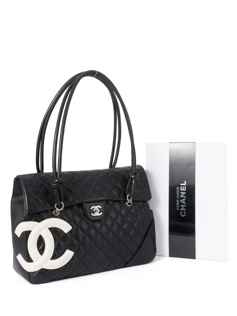 CHANEL Quilted Leather Jumbo Flap Bag Black