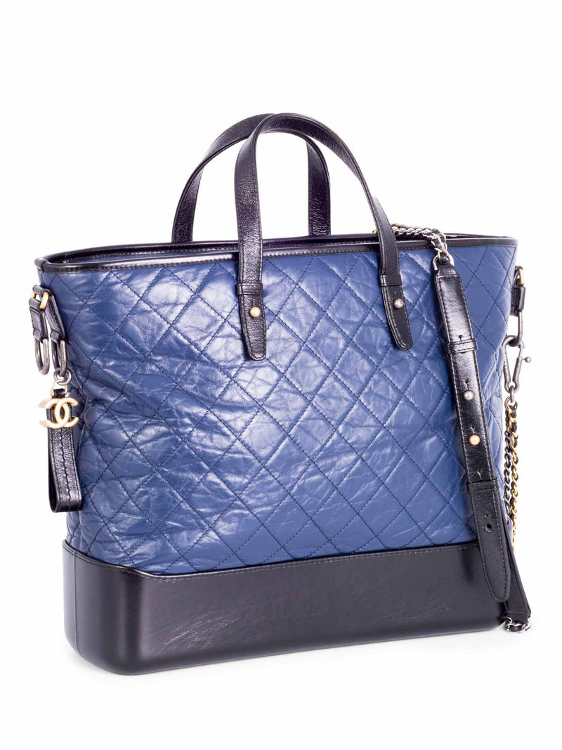 Mindre end alias metodologi CHANEL Quilted Leather Large Gabrielle Shopping Tote Black Blue