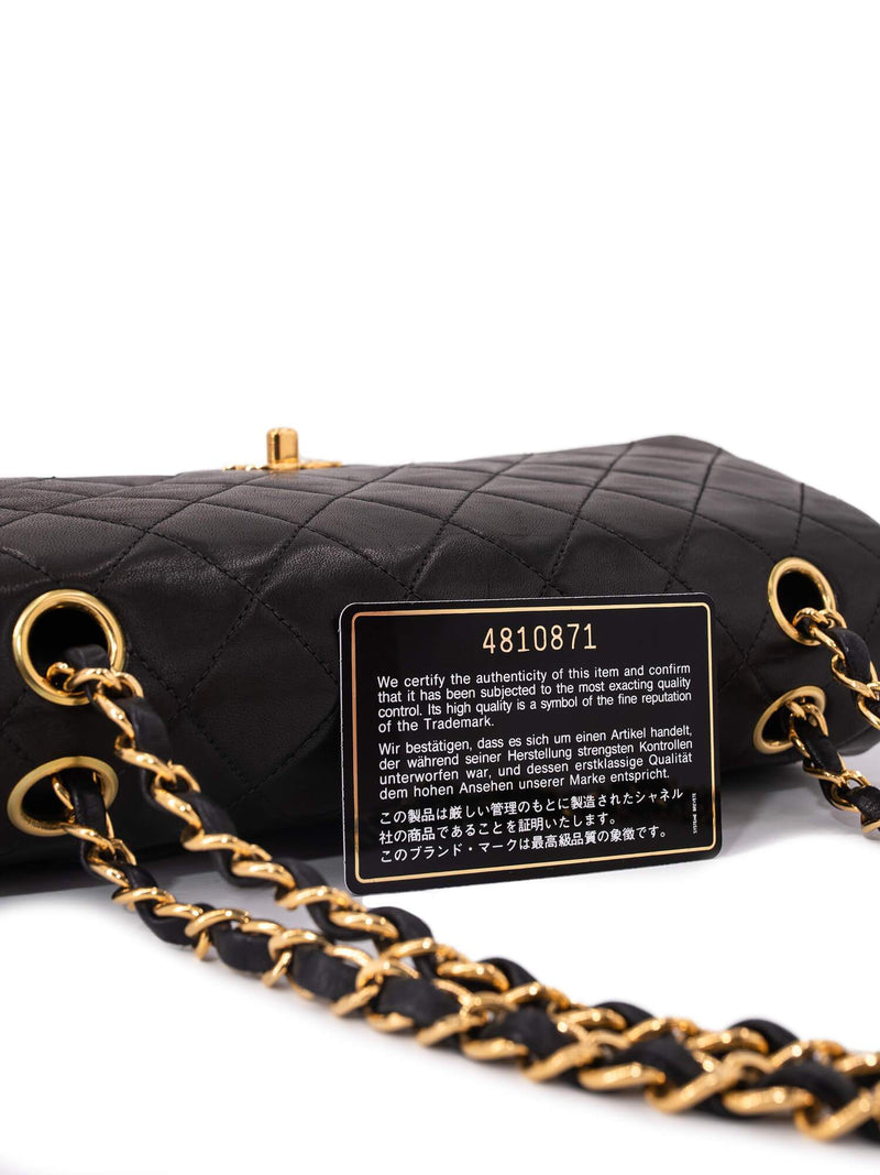 CHANEL Quilted Leather Medium Double Flap Bag Black-designer resale