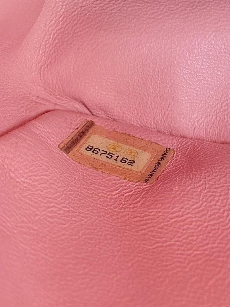 CHANEL Quilted Leather Medium Single Flap Bag Pink-designer resale