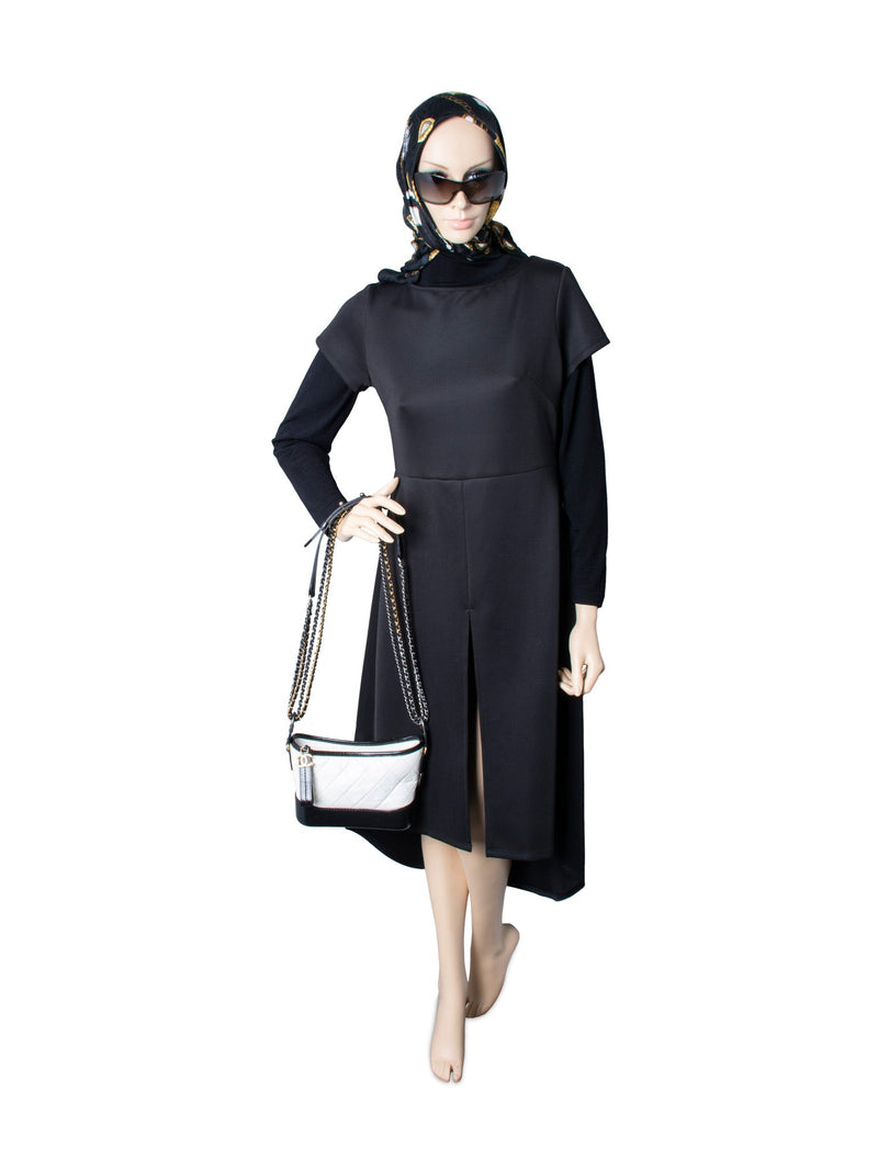 CHANEL Quilted Leather Mini Gabrielle Messenger Bag White Black-designer resale
