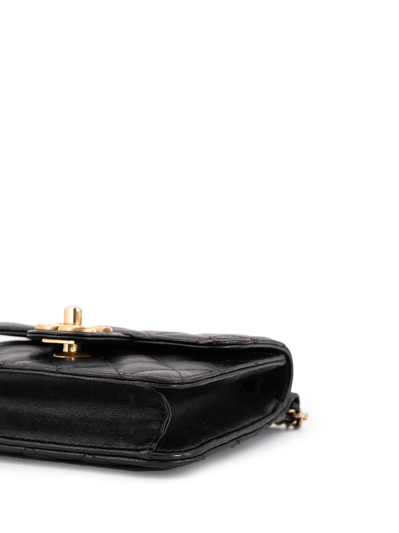 CHANEL Quilted Leather Mini Square Flap Bag Black-designer resale