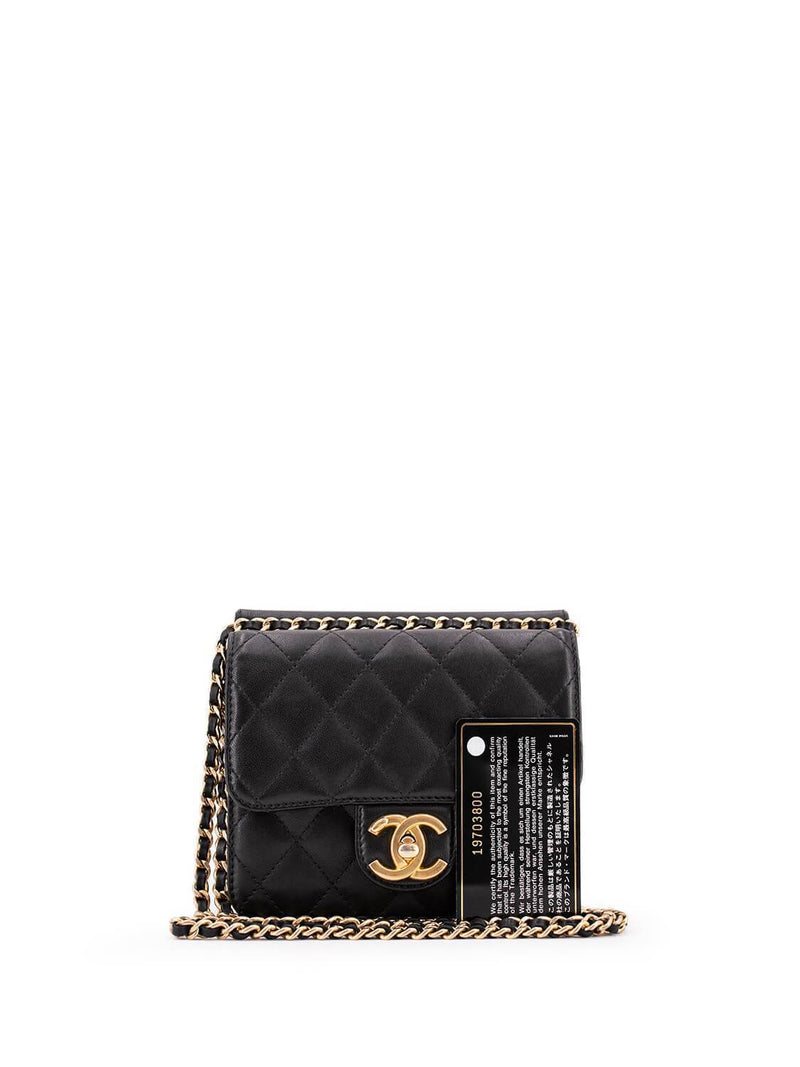 CHANEL, Bags, Vintage Chanel Crocodile Mini Cc Square Flap 24k Gold  Hardware