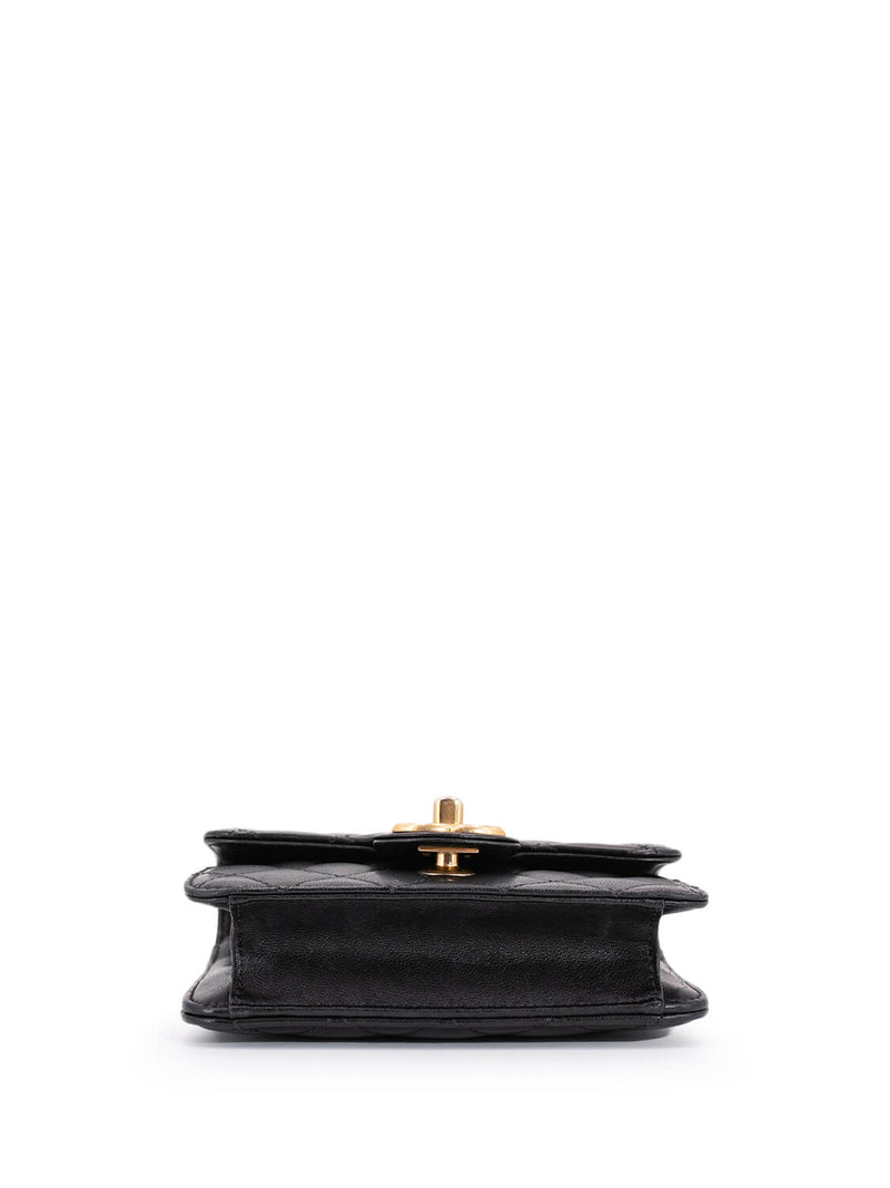 CHANEL Quilted Leather Mini Square Flap Bag Black-designer resale