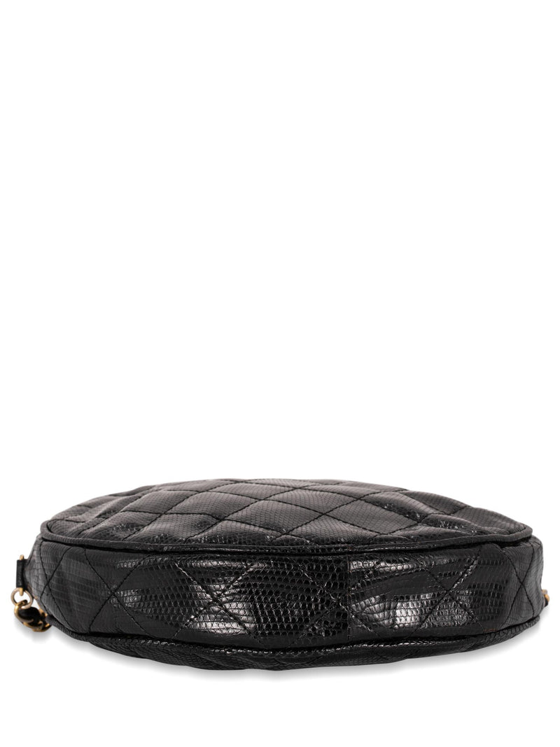 CHANEL Quilted Leather Round Tassel Messenger Bag Black-designer resale