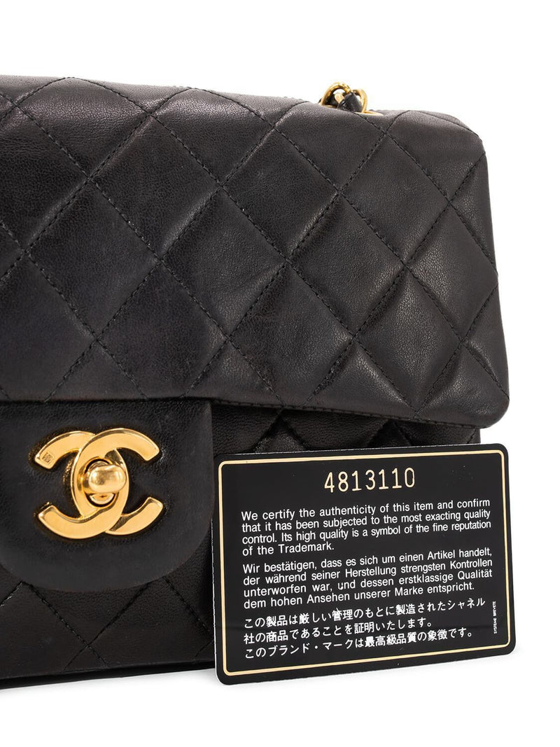 CHANEL Quilted Leather Small Double Flap Bag Black-designer resale